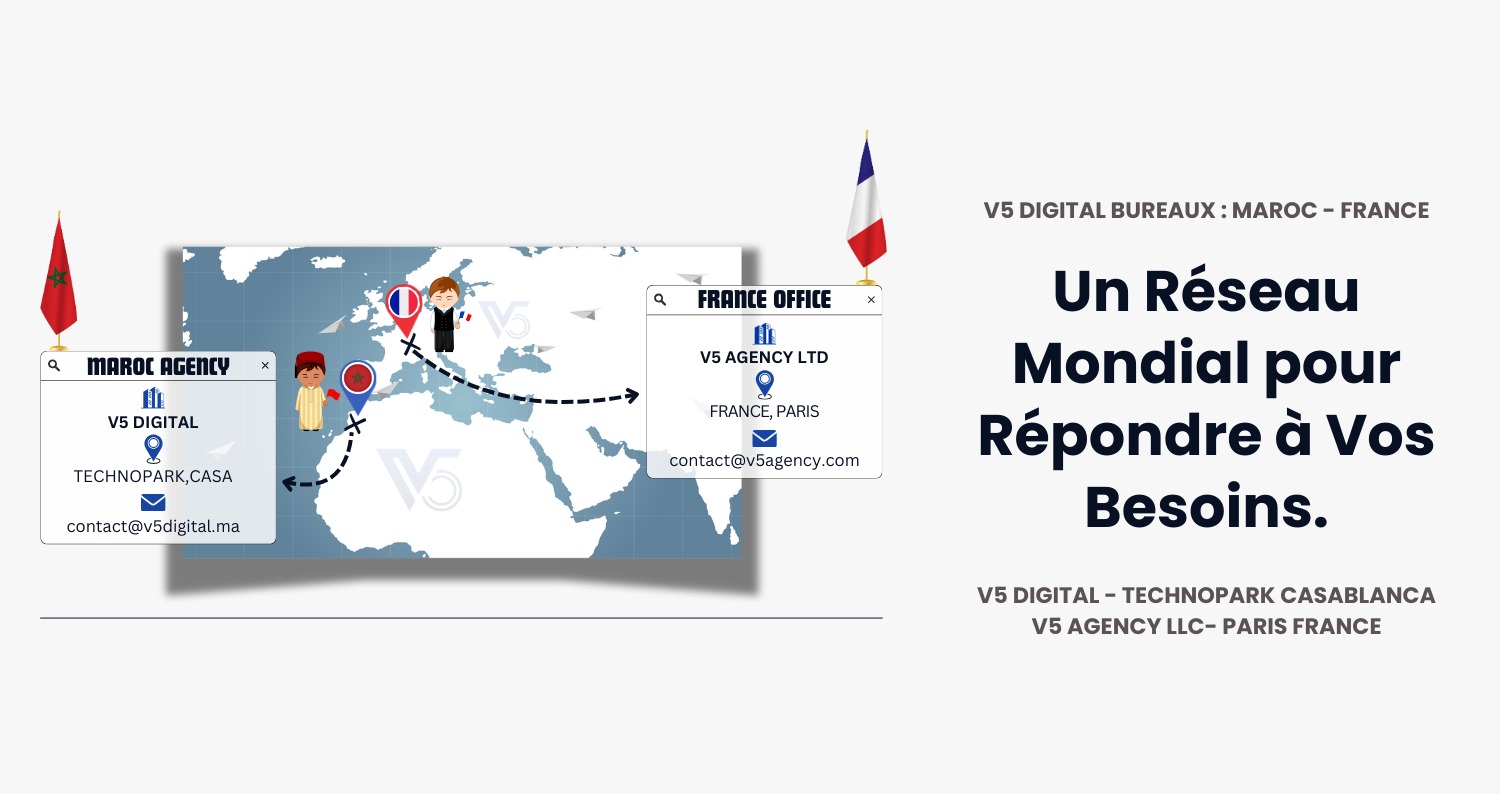 Carte des bureaux au Maroc et au Royaume-Uni